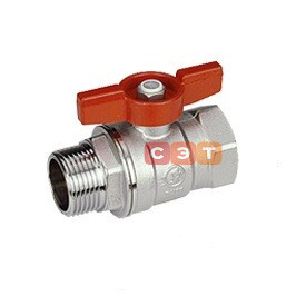 Кран шаровый НР-ВР R254 (бабочка)  1"